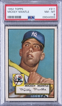 1952 Topps #311 Mickey Mantle Rookie Card – PSA NM-MT 8 – One of the Hobbys Very Best PSA NM-MT 8 Examples!